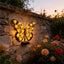Lampa solara Butterfly, decoratiune metalica cu LED uri