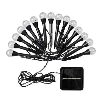 Lampa solara 20 bulbi LED - Alb Cald
