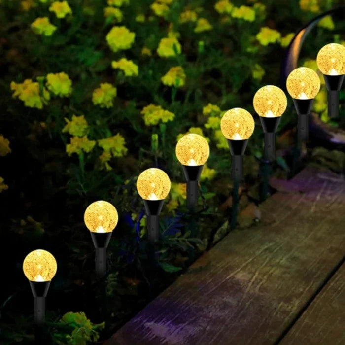 Lampa solara 20 bulbi LED - Alb Cald