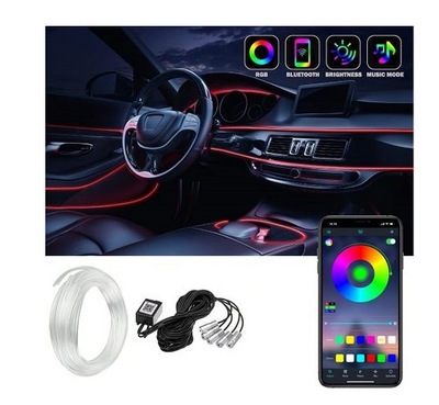 KIt lumini ambientale Bluetooth cu LED 6M, 5 Capete