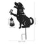 Set 2 Decoratiuni Solare de Gradina, Model Catelus cu Felinar LED si Fluture, din Metal