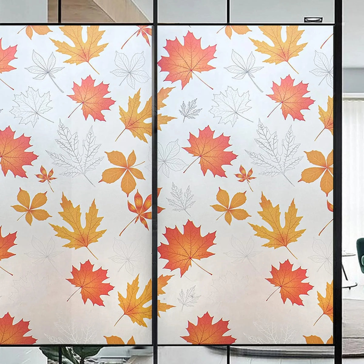 3 x Folie autoadeziva geam, frunze aramii, 45 x 500 cm