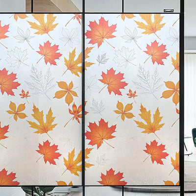 2 x Folie autoadeziva geam, frunze aramii, 45 x 500 cm