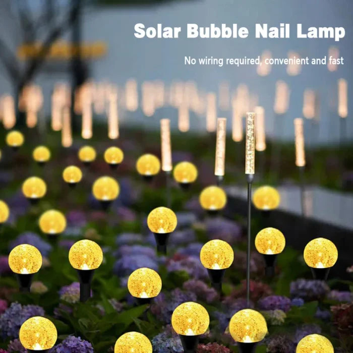 Lampa solara 20 bulbi LED - Alb Cald