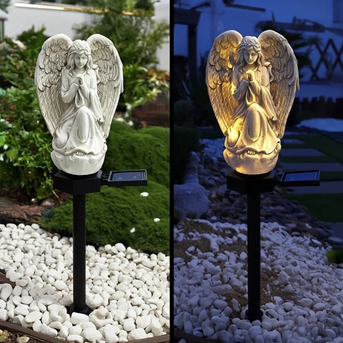 Set 2 Lampi Solare Decorative Inger cu LED 45cm Iluminare Automata IP44