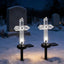 Set 2 x Cruce solara LED pentru mormant