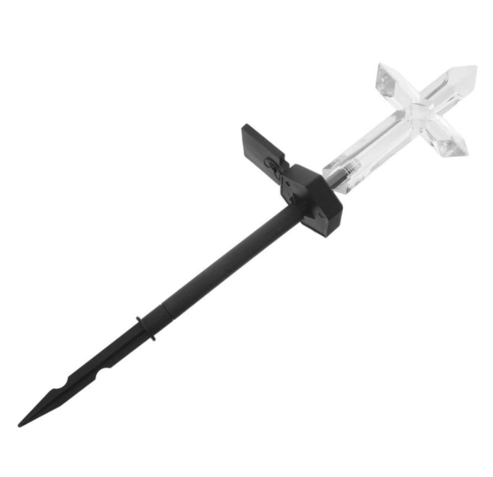Set 2 x Cruce solara LED pentru mormant