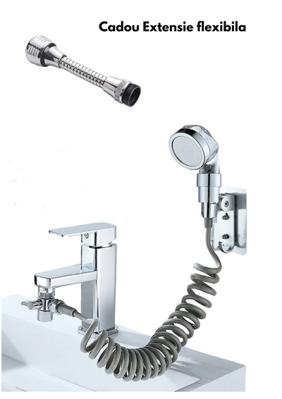 Extensie dus pentru robinet  + Prelungitor flexibil CADOU