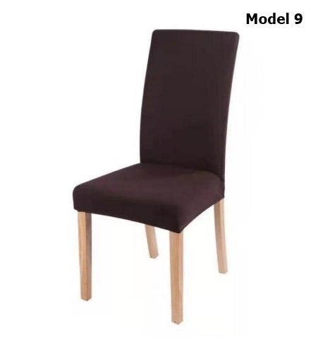 Set 6x huse pentru scaune cu diverse modele din material catifelat