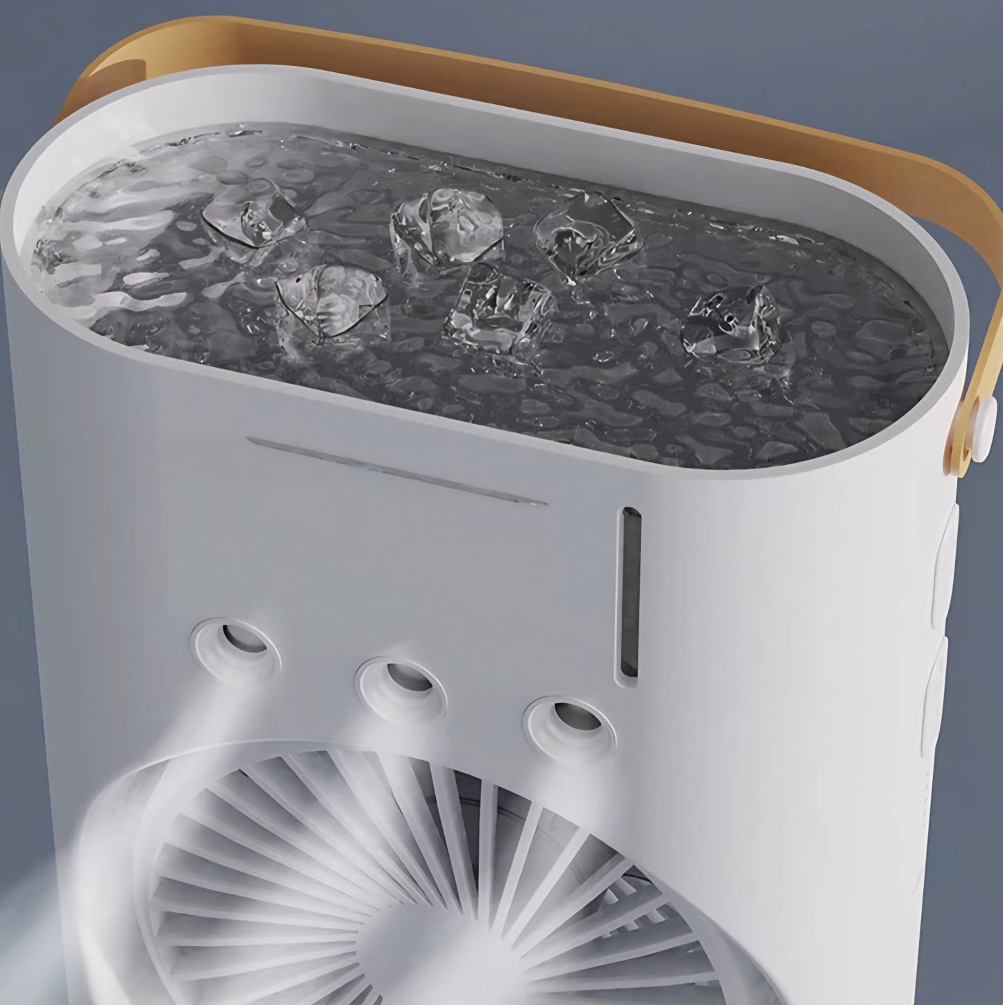Ventilator portabil dublu cu umidificare prin pulverizare