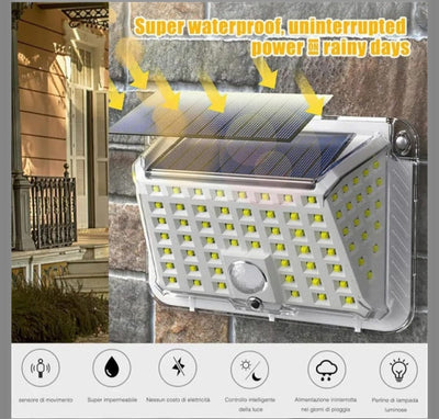 Set 2 x Lampa solara 90 LED Jortan, senzor de miscare