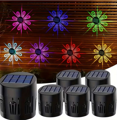 Set 6 lampi solare, LED RGB