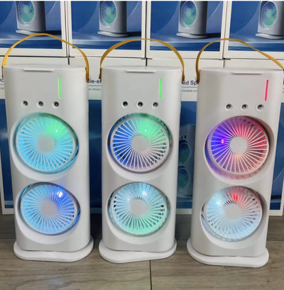 Ventilator portabil dublu cu umidificare prin pulverizare
