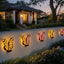 Lampa solara Butterfly, decoratiune metalica cu LED uri