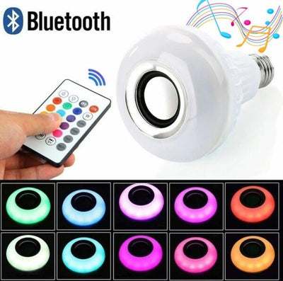Bec LED cu difuzor, Bluetooth si telecomanda