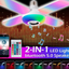 Bec 4 brate cu lumina multicolora cu functie muzicala prin bluetooth telecomanda inclusa