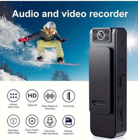 Camera video mini, ecran de 1,3 inchi, rezolutie HD 1080P, spion