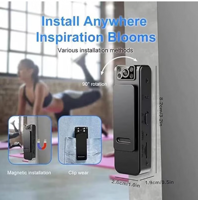 Camera video mini, ecran de 1,3 inchi, rezolutie HD 1080P, spion