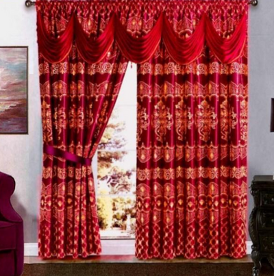 Draperie Jacquard, 300 x 250, Rosu
