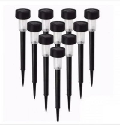 Set 10/20/30 x lampa solara de gradina, 30 cm, Negru