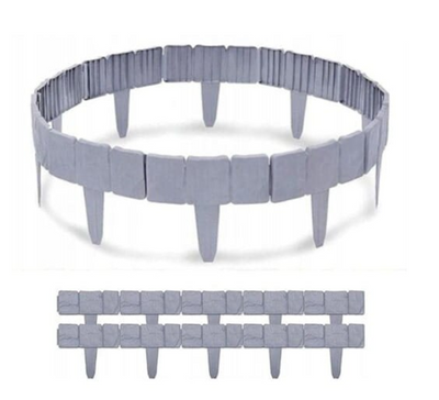 Gardulet gradina, Plastic, 2.5 m, Gri, 10 pcs