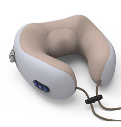 Perna de masaj electrica in forma de U, suport cervical, terapie magnetica, 26 cm, Memory Foam