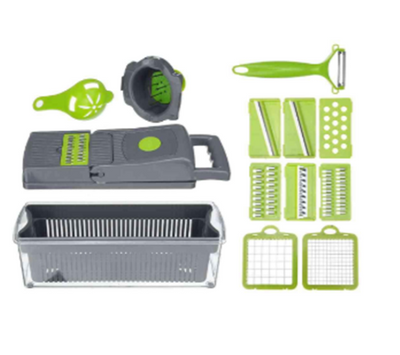 Razatoare Veggie Slicer 14 piese, lame inox + maner protectie