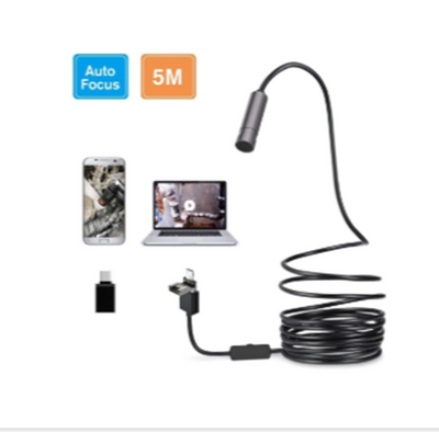 Camera endoscop 2 in 1 pentru Android si Windows, waterproof, 5 metri