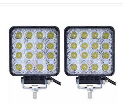 Set 2 proiectoare LED auto offroad 48W, 16 LED, 12V-24V