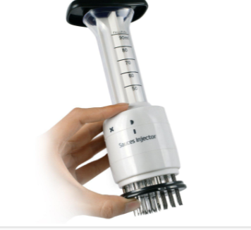 Fragezitor de carne cu injector pentru sos, 2 trepte de injectare