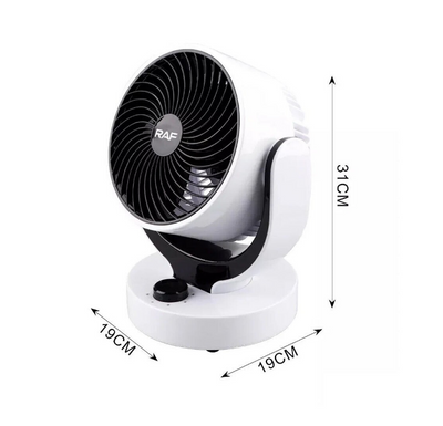 Mini aeroterma R1184, Putere 2000W, 3 Viteze, 31x19x19cm, Racire-Incalzire, Alb cu Negru
