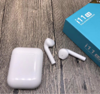 Casti Bluetooth i11 5.0 TWS, Android & iOS, cu stand de incarcare wireless