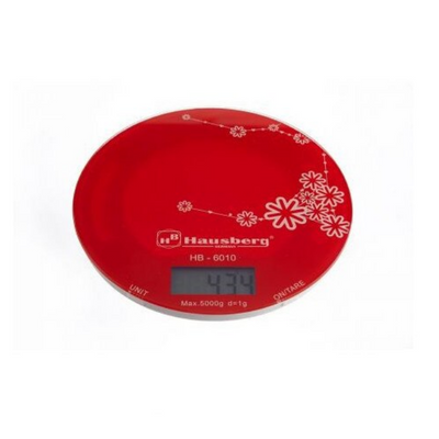 Cantar de bucatarie HB-6010RS, 5 kg rosu