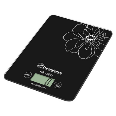 Cantar de bucatarie  HB-6011NG, 5 kg, LCD, Negru