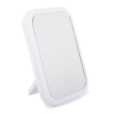 Mini Oglinda Cosmetica cu iluminare Led, 15 x 20 cm, Alb
