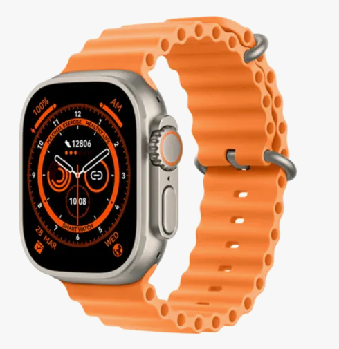 Ceas SmartWatch T800 Ultra 2, Sport, Functie de Apel, Portocaliu