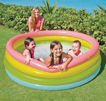 Piscina gonflabila curcubeu Intex, 1.68 cm x46 cm