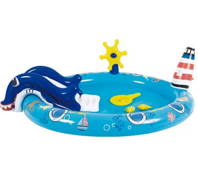 Piscina pentru Copii Model Naval Tobogan & Fantana Arteziana 2.03x1.52x0.64m - Bestway
