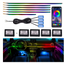 Kit Lumini ambientale RGB auto profesionale 18 in 1 Fir flexibil, ambient placut, Aplicatie, Bluetooth