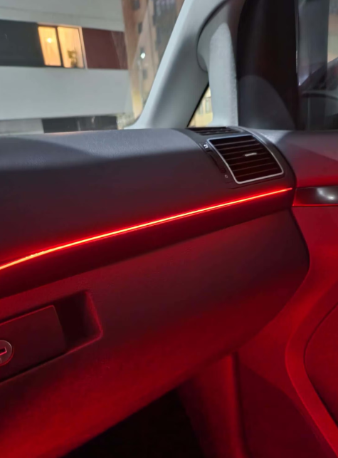 Kit Lumini ambientale RGB auto profesionale 18 in 1 Fir flexibil, ambient placut, Aplicatie, Bluetooth