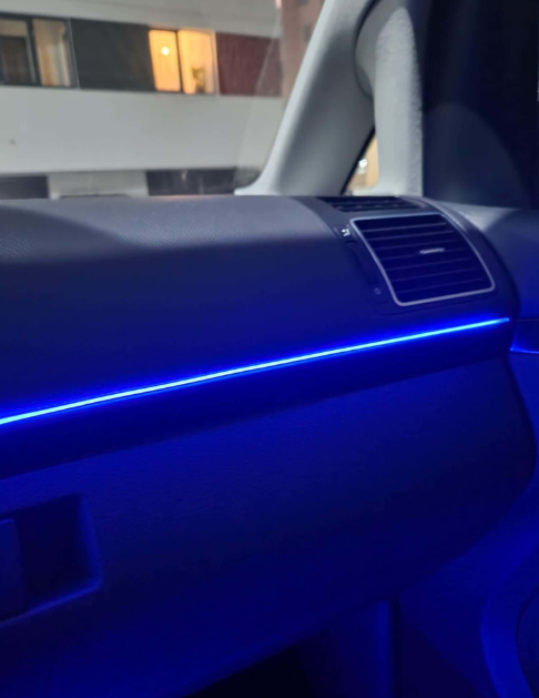 Kit Lumini ambientale RGB auto profesionale 18 in 1 Fir flexibil, ambient placut, Aplicatie, Bluetooth