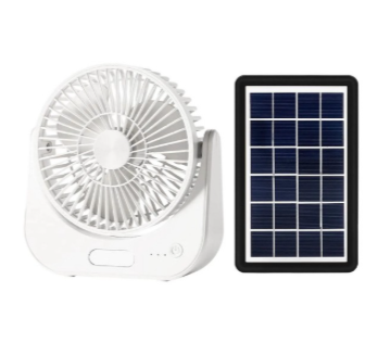 Ventilator Solar Portabil 6 inch cu lumina LED