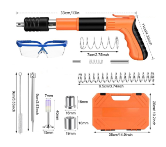 Pistol pentru nituri, 100 de cuie, pentru ziduri de beton si caramida