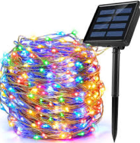 Instalatie solara 300 LED, 30 metri cupru,cu telecomanda