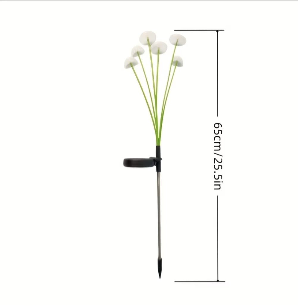 Set 2 x lampa solara 6 LED Jellyfish, Alb cald