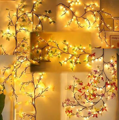 Ghirlanda luminoasa decorativa cu ramuri flexibile – 1.6 m