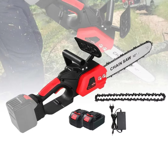 Drujba electrica cu lant 12 inch, cu 2 Acumulatori, 48V, Lithium, 4800rpm, 305mm