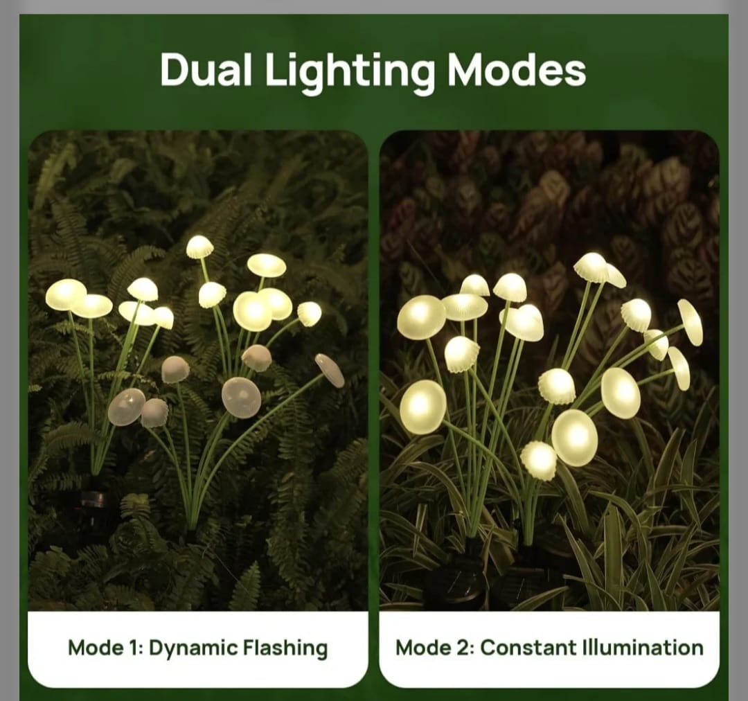 Set 2 x lampa solara 6 LED Jellyfish, Alb cald