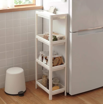 Raft multifunctional 4 nivele, alb, pentru baie/bucatarie/birou