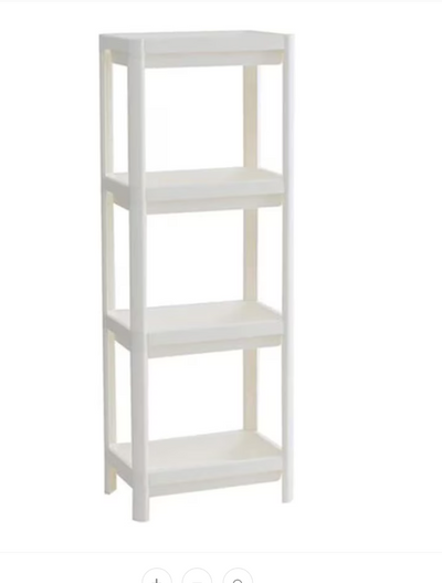 Raft multifunctional 4 nivele, alb, pentru baie/bucatarie/birou